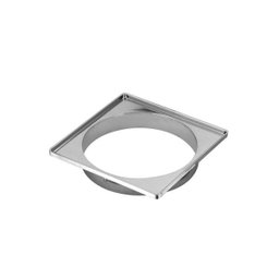 Porta Grelha Quadrada Cromada para Caixa Sifonada - Krona, Tamanho: 100mm - 1