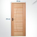 Ver imagem 2 de Kit Porta Pronta Maciça de Eucalipto 214x87x14cm PM78 Solar Abertura Direita Cruzeiro Portas Natural