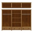 Ver imagem 4 de Guarda Roupa Madeira Maciça Pinus Bipartido 12 Portas C/ Espelhos