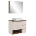 Ver imagem 4 de Gabinete de Banheiro 80cm Vitória com Espelheira e Cuba