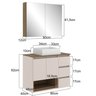 Gabinete de Banheiro 80cm Vitória com Espelheira e Cuba - 3