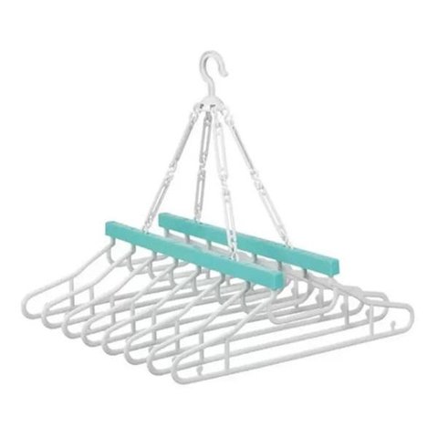 VARAL FACIL COM 8 CABIDES 38X36X37CM BRANCO MAXEB 5996