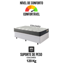 Ver mais imagens de Cama Box com Baú Solteiro 88x188 com Colchão Adapto Molas Ensacadas Ecoflex Courino Linho