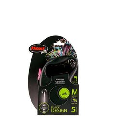 Guia Flexi Black Design Corda M 5m - Rosa para Cães - 2