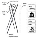 Ver imagem 2 de Pé Churrasqueira Bafinho Aço Galvanizado Pequeno 90x30x23cm