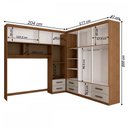 Ver imagem 4 de Guarda-roupa Casal Modulado Paradise 10 Portas 6 gavetas - Panorama Móveis