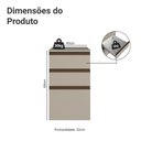 Ver imagem 3 de Balcão de Cozinha 40cm 3 Gavetas Suspenso Nice Madesa