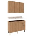 Ver imagem 4 de Armário Cozinha Compacta Modulada 120cm Freijó 3 Peças Cz3100