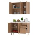 Ver imagem 5 de Armário Cozinha Compacta Modulada 120cm Freijó 3 Peças Cz3100
