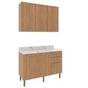 Ver imagem 3 de Armário Cozinha Compacta Modulada 120cm Freijó 3 Peças Cz3100