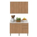 Ver imagem 2 de Armário Cozinha Compacta Modulada 120cm Freijó 3 Peças Cz3100