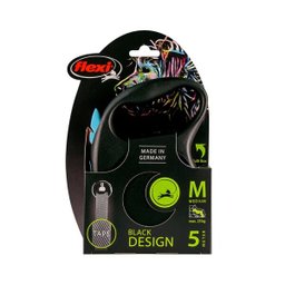 Guia Flexi Black Design Fita Media 5m - Azul para Cães - 2