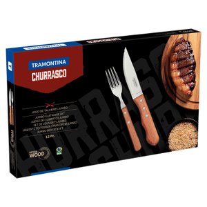 Jogo para Churrasco Tramontina Dynamic com Lâminas em Aço Inox - 12 Peças