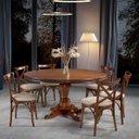 Ver imagem 4 de Mesa de Jantar Redonda 136x136cm Manchester Linz Móveis - Imbuia Glazer