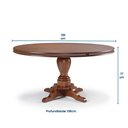Ver imagem 3 de Mesa de Jantar Redonda 136x136cm Manchester Linz Móveis - Imbuia Glazer