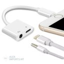 Ver imagem 1 de Adaptador Duplo para Iphone 7 8 10 X Plus Carregador + Fone