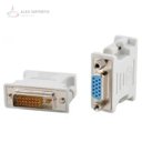 Ver imagem 2 de Adaptador Dvi 24+1 Pinos Macho para Vga 15 Pinos Fêmea Bom