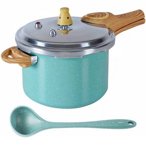 Panela de Pressão Antiaderente Indução Brinox 4,2l com Concha Ceramic Life Verde Botanika 4952/