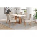 Ver imagem 4 de Mesa Jantar Lins 160 6 Cadeiras Malu Linho - Henn