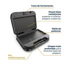Ver imagem 3 de Grill e Sanduicheira Britânia 2 em 1 750W BGR24A - 220V