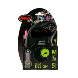 Guia Flexi Black Design Fita Média 5M - Rosa para Cães - 2