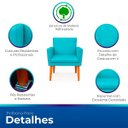 Ver imagem 3 de Kit 2 Poltrona Cadeira para Sala Confortável e Minimalista Paris em Suede