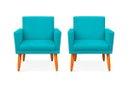Ver imagem 1 de Kit 2 Poltrona Cadeira para Sala Confortável e Minimalista Paris em Suede