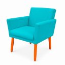 Ver imagem 5 de Kit 2 Poltrona Cadeira para Sala Confortável e Minimalista Paris em Suede