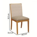 Ver imagem 3 de Mesa de Jantar 6 Lugares Avenna com Vidro Madeira Maciça Off White/fendi - Kappesberg