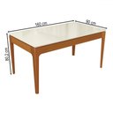 Ver imagem 4 de Mesa de Jantar 6 Lugares Avenna com Vidro Madeira Maciça Off White/fendi - Kappesberg