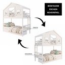 Ver imagem 5 de Beliche Infantil Casinha Dos Sonhos com Varanda 02 Gavetas Madeira Maciça Branco Megamobilia
