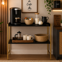 Ver imagem 1 de Móvel Organizador para Cantinho do Café Londres - Preto/Dourado