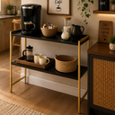 Ver imagem 2 de Móvel Organizador para Cantinho do Café Londres - Preto/Dourado