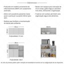 Ver imagem 5 de Kit Armário de Cozinha Aéreo 93cm com Balcão Multiuso Fruteira Multimóveis Mp2283 Branco