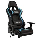 Ver imagem 2 de Kit Cadeira Gamer Moobx Thunder Azul + Mesa Gamer Mx Preto com Gancho para Headset - Moobx