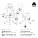Ver imagem 5 de Kit Cadeira Gamer Moobx Thunder Azul + Mesa Gamer Mx Preto com Gancho para Headset - Moobx