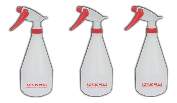 3 Borrifadores Pulverizador Spray de Água 1 Litro Lotus - 1