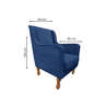 Poltrona Confortável para Amamentação Ester - Dritex:suede Azul Marinho - 6