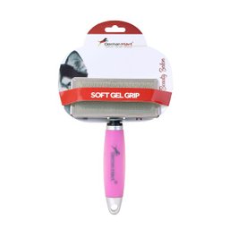 Rasqueadeira German Hart Cabo em Gel Rosa Médio para Cães - 1