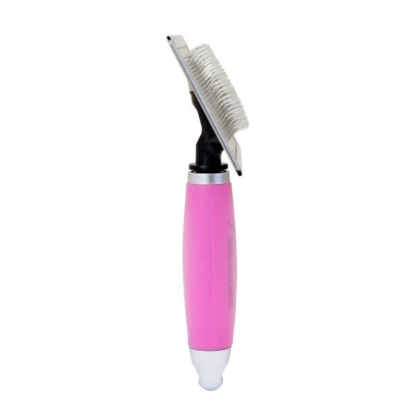 Rasqueadeira German Hart Cabo em Gel Rosa Pequena para Cães - 4