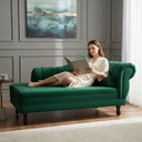 Ver imagem 2 de Recamier Decorativo Divã Amsterdã 147cm Lado Esquerdo Bouclé Verde