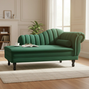Ver imagem 1 de Recamier Decorativo Divã Amsterdã 147cm Lado Esquerdo Bouclé Verde