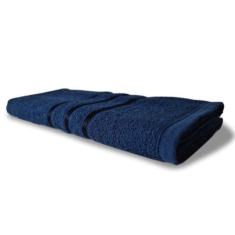 Toalha de Banho Grande Verona 230g-m² 100% Algodão 70x125cm Azul Marinho
