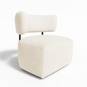 Ver imagem 2 de Poltrona Decorativa Orgânica Maya Bouclê - Pallazio Cor Bege