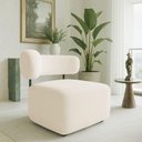 Ver imagem 1 de Poltrona Decorativa Orgânica Maya Bouclê - Pallazio Cor Bege