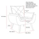 Ver imagem 5 de Kit Poltrona e Puff Opala Conforto Pé Trapézio Tecido Boucle - Verde