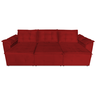 Sofá 2,76 Metros Kiev Retrátil 3 lugares Suede Vermelho - 6