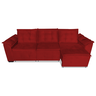 Sofá 2,76 Metros Kiev Retrátil 3 lugares Suede Vermelho - 5