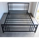 Ver imagem 2 de Cama Casal Robusta Aço Ferro Tamanho Padrão 138cmx188cm Cor Preto Estilo Industrial Ca-04