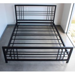 Cama Casal Robusta Aço Ferro Tamanho Padrão 138cmx188cm Cor Preto Estilo Industrial Ca-04 - 2